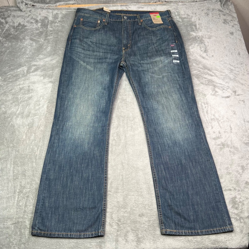 Levis 527 Jeans Mens 38x30 Blue Slim Bootcut Dark Wash Western Cowboy Denim New